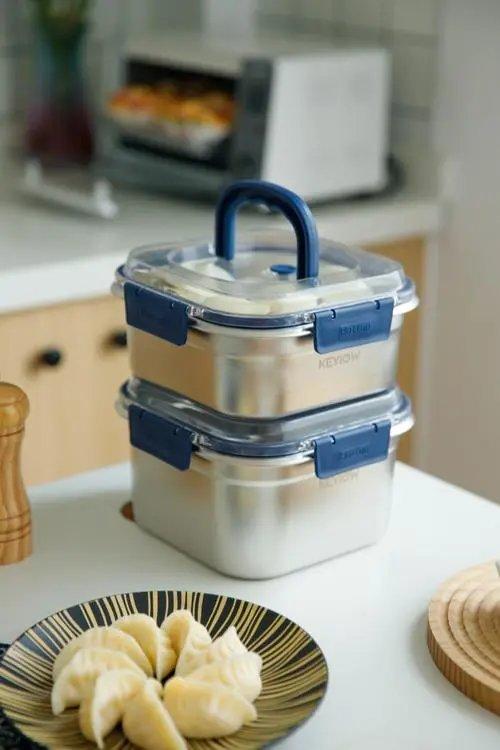 39.9元买1送1KEYIOW不锈钢316保鲜盒速冷、抗菌、⁫保鲜一冲即净基地直邮 商品图1