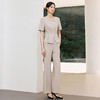 IWY/燕麦色短袖西装套装女夏季高级感正式场合接待职业装工作服25CP801 商品缩略图4