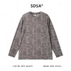 T4435SDSA秋季新款男士痞帅抽象撞色印花圆领长袖T恤宽松设计师百搭 商品缩略图1