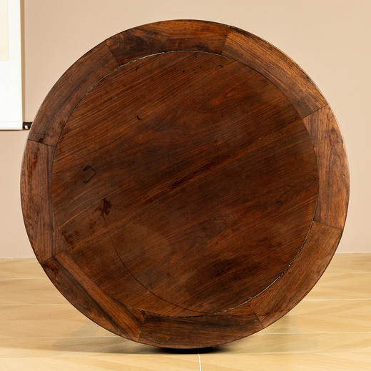 清	红木透雕绳纹圆桌圆凳成套（一桌四凳） 商品图3