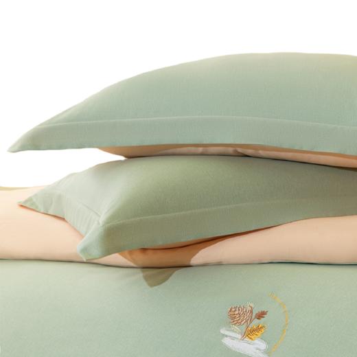 罗孚 莱赛尔棉磨毛秋松物语四件套 青绿色 商品图6