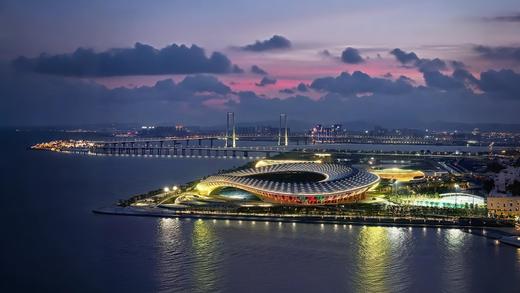 航拍双景：深中通道架起湾区脉搏，南沙体育馆跃动城市活力 2天 商品图0
