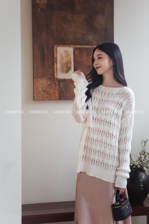 【门店同款】ENJOY秋季“谧色花颂”甜美绑带针织 164493964 商品图2