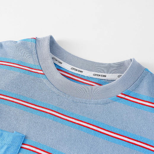 【7A抗菌纯棉】棉花堂山系条纹糯糯童装T恤——FA52096 商品图8