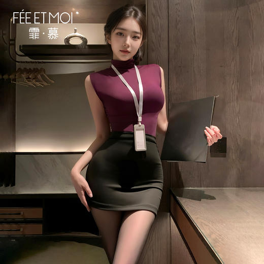 【情趣内衣】霏慕 禁欲系OL秘书制服套装6205 商品图8