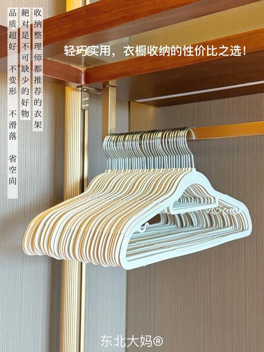 【福利品】东北大妈®塑料衣架 不锈钢挂钩承重强不易生锈 商品图2