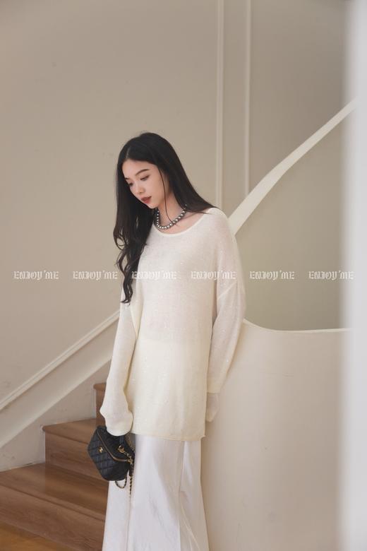 【门店同款】ENJOY秋季“城市与旷野”珠片套头针织 164544135 商品图0