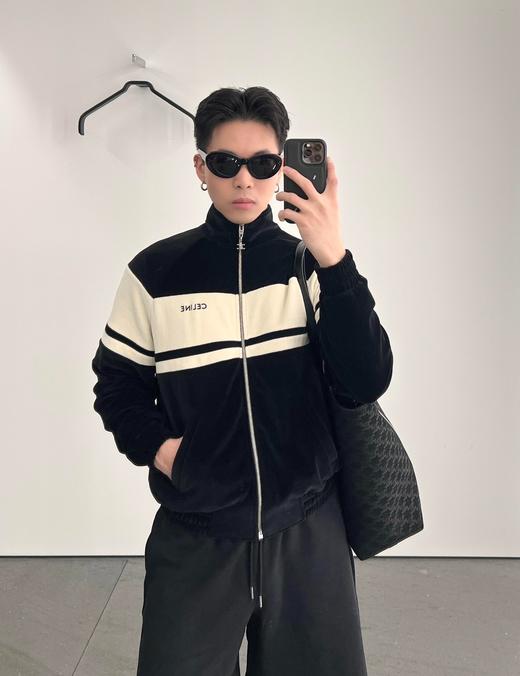 中性款logo刺绣天鹅绒夹克008 商品图3