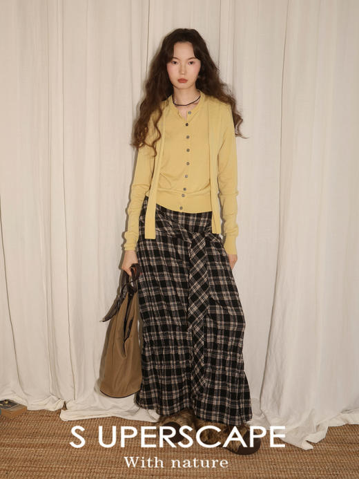 【8/6新品】素舶极细澳洲美丽诺可机洗羊毛搭片系带针织开衫 商品图1