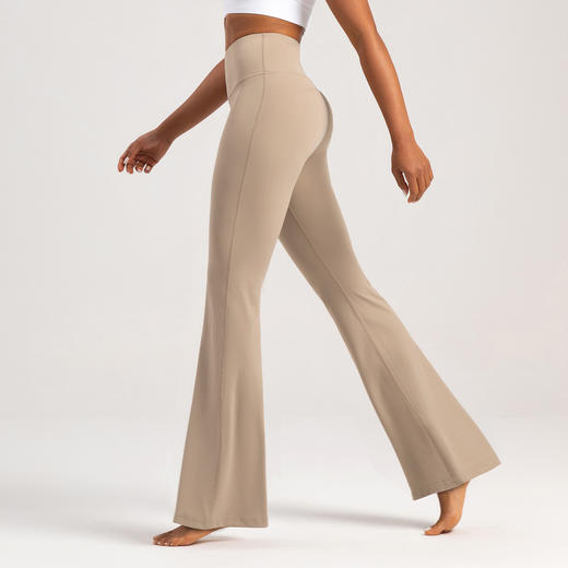 跃牌【倚窗听雨】Athena lulu瑜伽裤女NlLlT高腰芯吸速干阔腿裤运动健身高弹喇叭裤CK126 商品图2