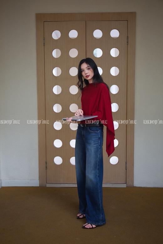 【门店同款】ENJOY秋季黑标披肩围巾针织上衣 164550720 商品图5