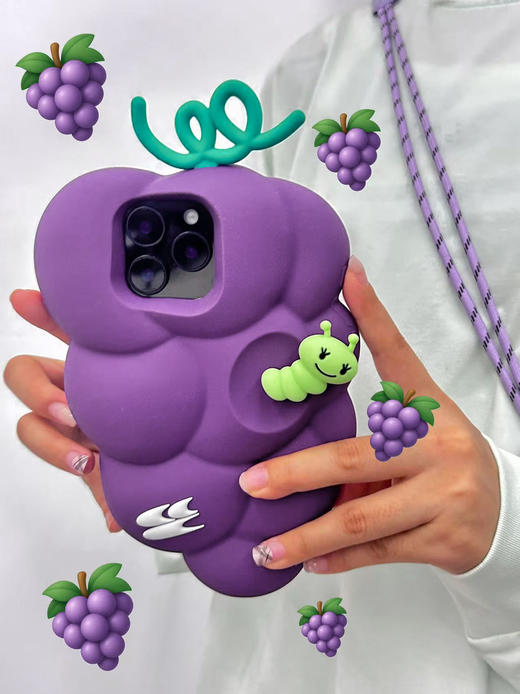 CryingCenter 巨峰葡萄水果虫果园硅胶手机壳 哭喊中心 商品图1
