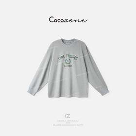COCO ZONE 刘一一【100棉】简约松弛随性风长袖T恤 CD2A1604