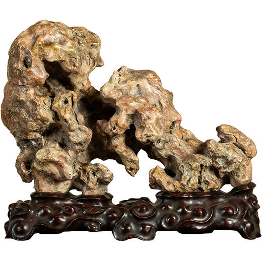 清	灵璧石文房赏石（红木座） 商品图5