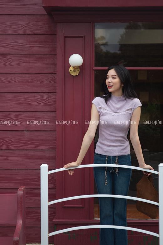 【门店同款】ENJOY秋季“光阴序语”绮梦拼蕾丝针织 164247261 商品图4