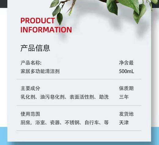 【LSZY】淼莎莉家居多功能清洁剂500g*4瓶厨房油污清洁除水渍除锈渍清洁剂 商品图3