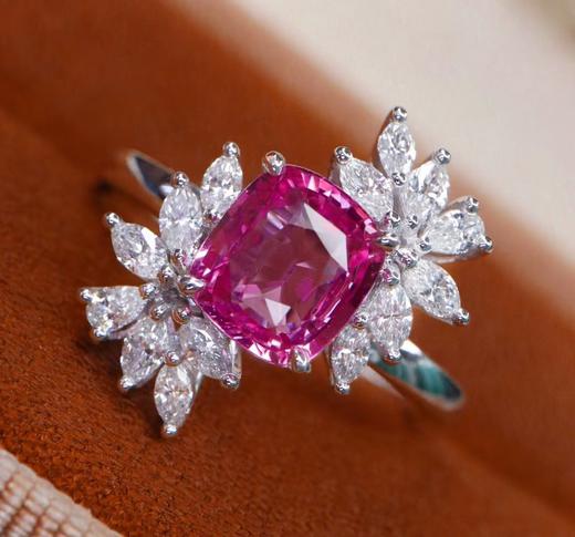 1.45ct粉蓝宝戒指 商品图0