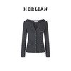 HERLIAN2025年秋季新品女士针织开衫腰部褶皱收腰设计一字肩外套 商品缩略图4