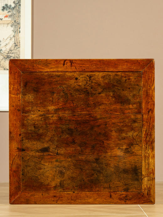 清早期	黄花梨刀牙板霸王枨方桌 商品图4