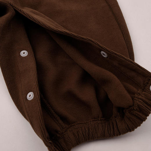 棉果果秋季新品男童胡桃棕色背带裤M312204225476 商品图4