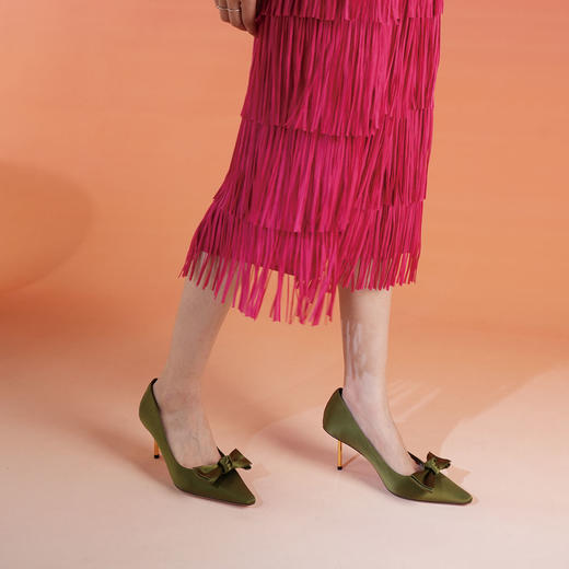 Westory2025年秋季小方头蝴蝶结港风彩色单鞋浅口鞋W25CE75871 商品图12