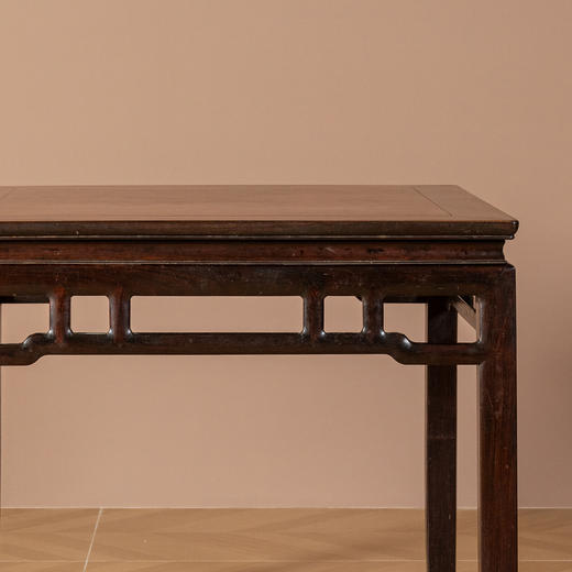 清	红木镶瘿木罗锅枨矮栳方桌 商品图2