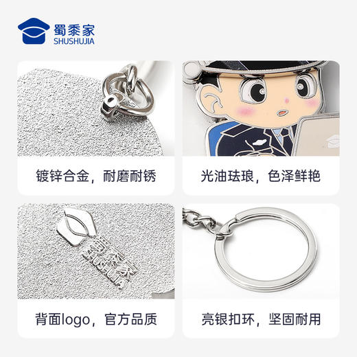 【因公致秃钥匙扣】蜀黍家趣味钥匙扣 男女包包合金挂件挂饰 商品图4