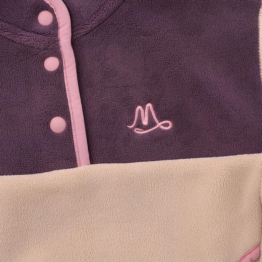 棉果果秋季新品女童风信紫双面绒夹克M322180425411 商品图3