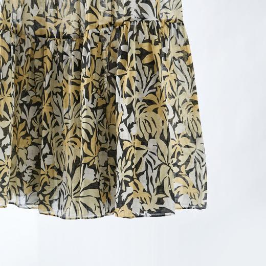 「自」全新升级【铂金会员220/天猫299/差价79】(12111)洛诗琳2025夏新款天丝亚麻高腰法式印花半身裙女 商品图3