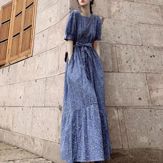 裁缝学苑AS550法式茶歇复古收腰系带连衣裙纸样女装长款短袖裙子样板 商品图1