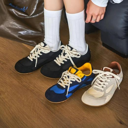 Sacha复古拼色德训鞋|牛反绒鞋面+羊皮内里，舒适透气，轻盈软弹 商品图1