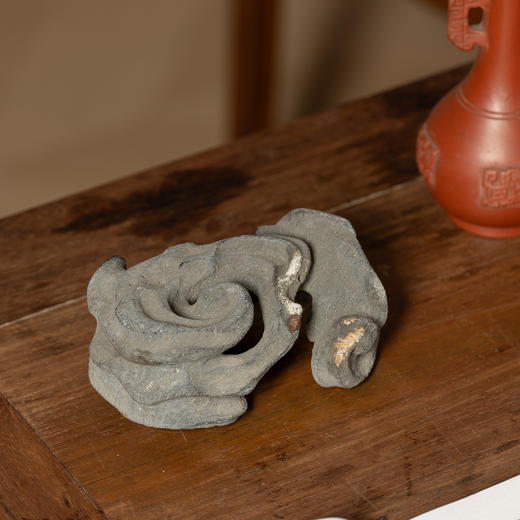 清	黟县青石雕云纹器座 商品图3