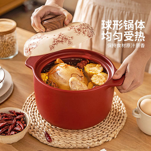 摩登主妇砂锅煲家用燃气灶专用耐高温干烧不裂石锅陶瓷煲汤锅沙锅 商品图2