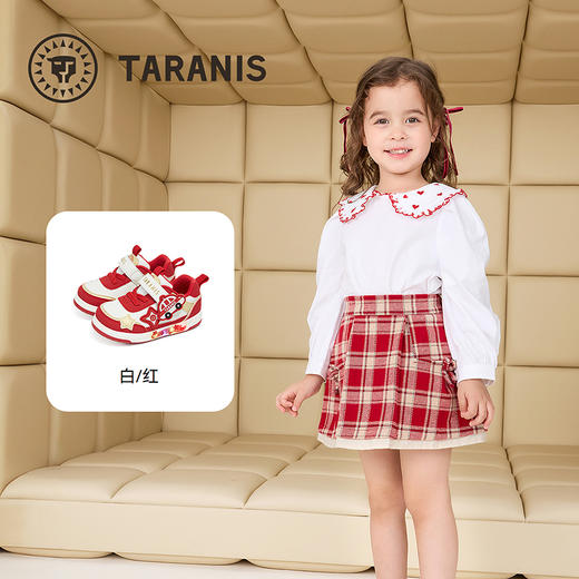 泰兰尼斯秋季新款童鞋学步鞋男宝宝防滑软底闪灯鞋女童板鞋机能鞋 T02T5C6436 商品图1