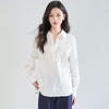 「高货sh」全新升级【铂金会员247/天猫329/差价82】(95902)洛诗琳法式镂空蕾丝花边拼接衬衫2025夏季简约气质V领上衣 商品缩略图2