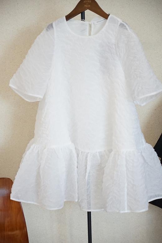 cecilie bahnsen白色细节感圆领长上衣 商品图9