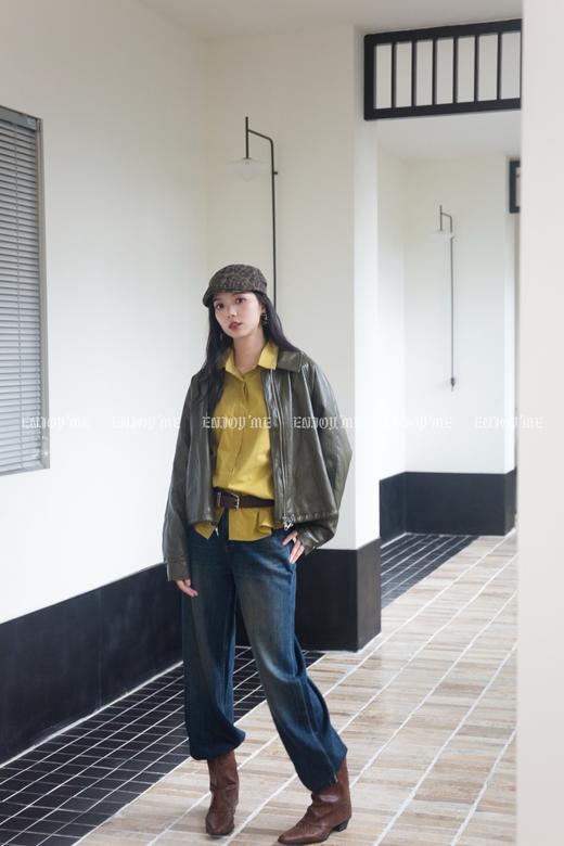 【门店同款】ENJOY秋季烘焙蓝直筒裤 164548574 商品图1