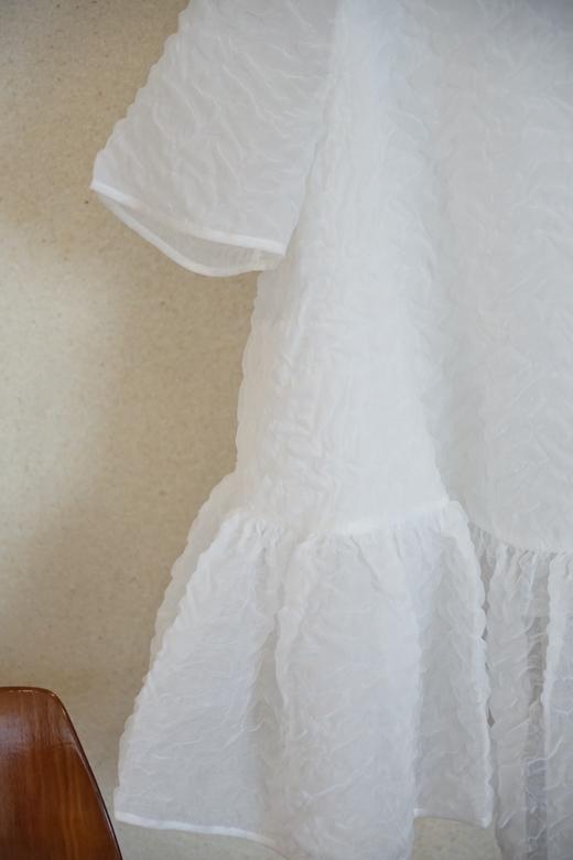 cecilie bahnsen白色细节感圆领长上衣 商品图11