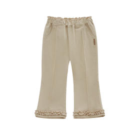 拉比童衣-3精致I5微喇叭长裤杏色LYCC10140378