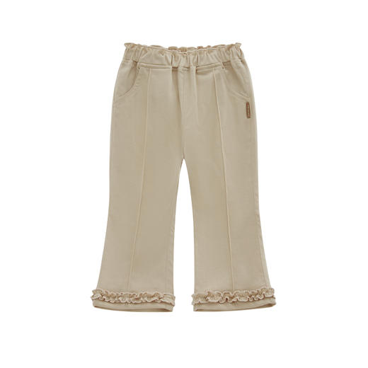 拉比童衣-3精致I5微喇叭长裤杏色LYCC10140378 商品图0