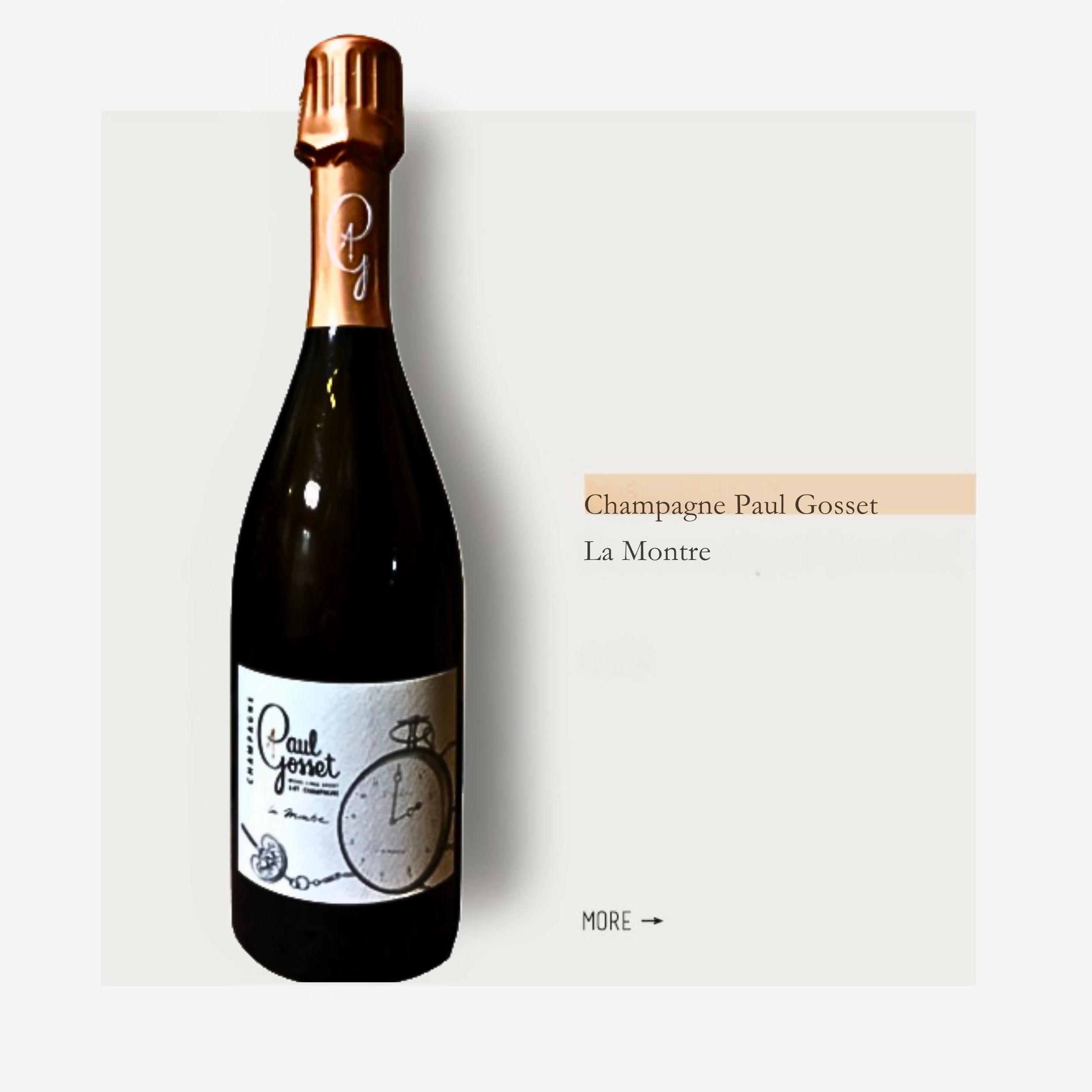 Champagne Paul Gosset  La Montre|保罗戈塞香槟时计