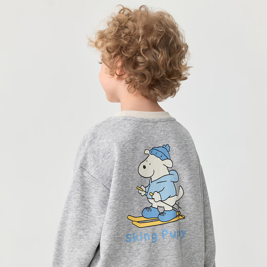 马克珍妮男童滑冰小狗入园套装宝宝卫衣套装2025年秋装新品551622 商品图2