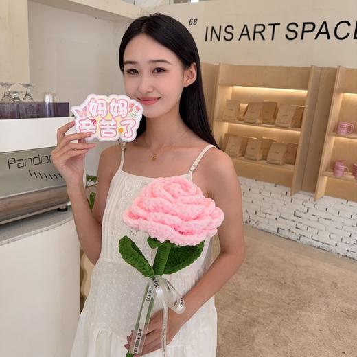 老师您辛苦了！【精致礼物，送给心爱的老师！】教师节礼物 大号单支毛线玫瑰花束手工钩花 七夕礼物 情人节礼物 教师节礼物 母亲节礼物 女生生日礼物-QB 商品图7