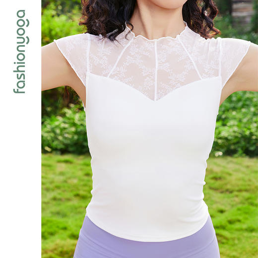 FC15320木耳边蕾丝拼接短袖 商品图8