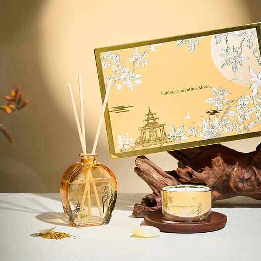 大英博物馆东方梦境系列桂花无火香氛蜡烛香薰礼盒-金桂映月 商品图3