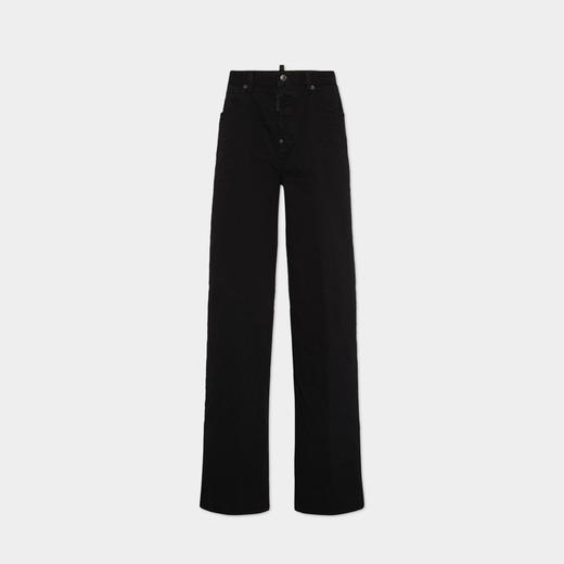 DSQUARED2 女士字母徽标贴片弹力棉质休闲牛仔裤 黑色 S75LB1052 S39781 900 商品图0