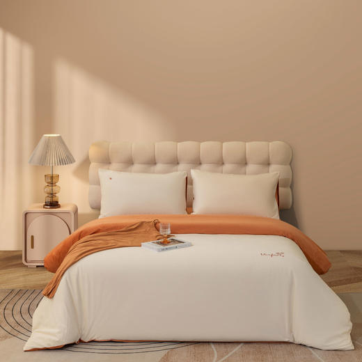 罗孚 牛奶绒山岚野境四件套 琥珀色 商品图1