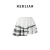 HERLIAN2025年秋季新品女士不规则格纹拼接设计蛋糕裙 商品缩略图4