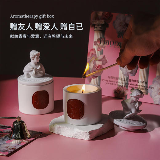 七夕好礼！【为特别的TA，送上心仪之礼！】七夕礼物香薰蜡烛 复古雕像杯 蜡烛香氛摆件 小众高级感伴手礼盒套装 新婚礼物伴手礼-QB 商品图2