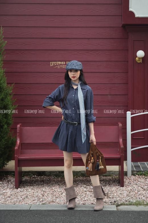 【门店同款】ENJOY秋季“光阴序语”衬衫连衣裙配腰带 164543722 商品图3